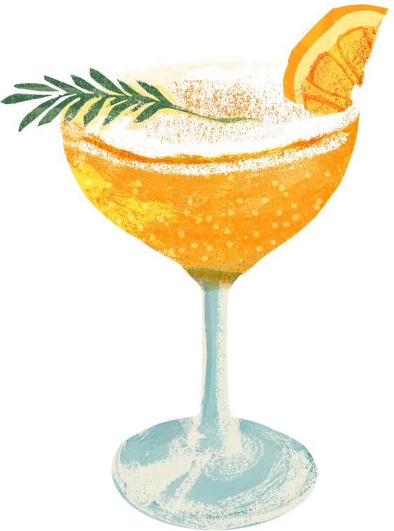 Cocktail with Citrus and Herb